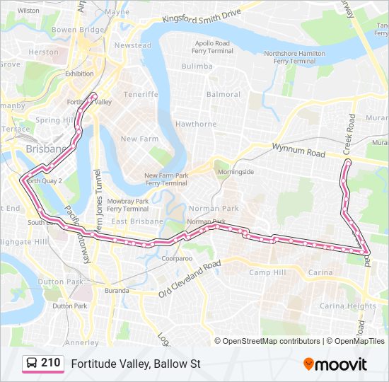 210 bus Line Map