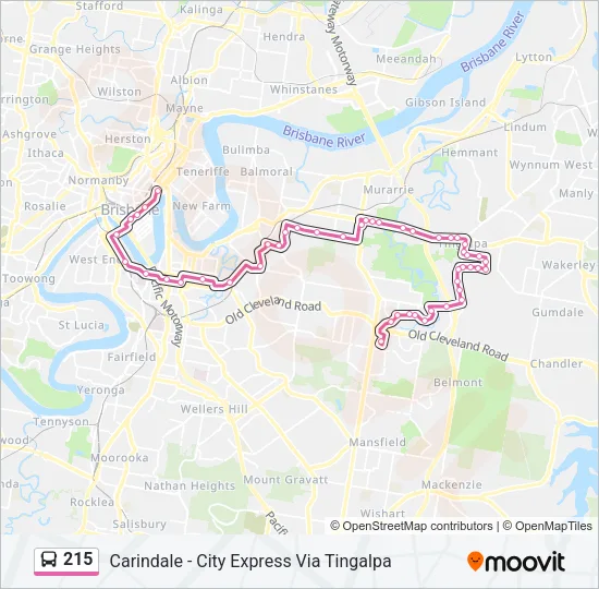 215 Bus Line Map