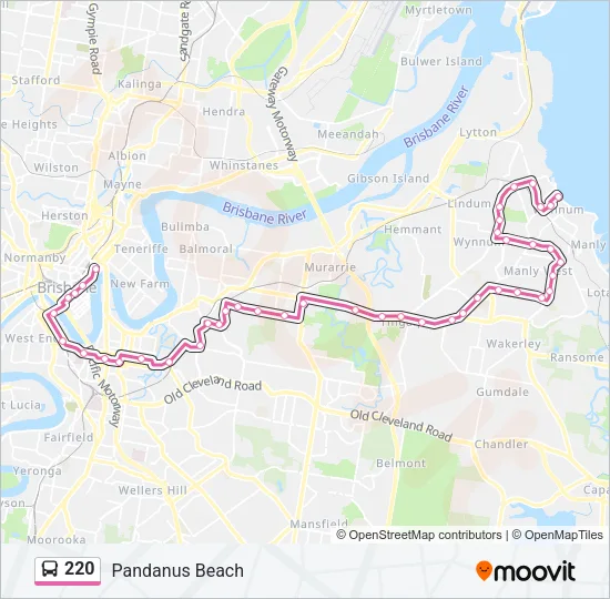 220 Bus Line Map