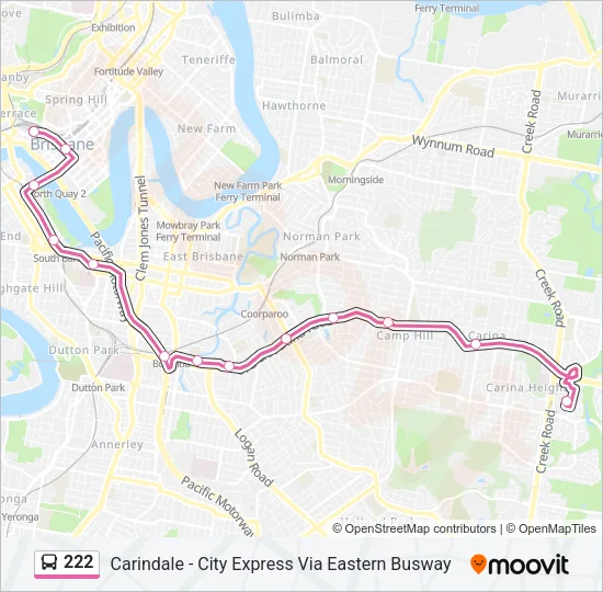 222 Bus Line Map