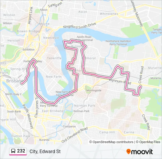 232 Bus Line Map