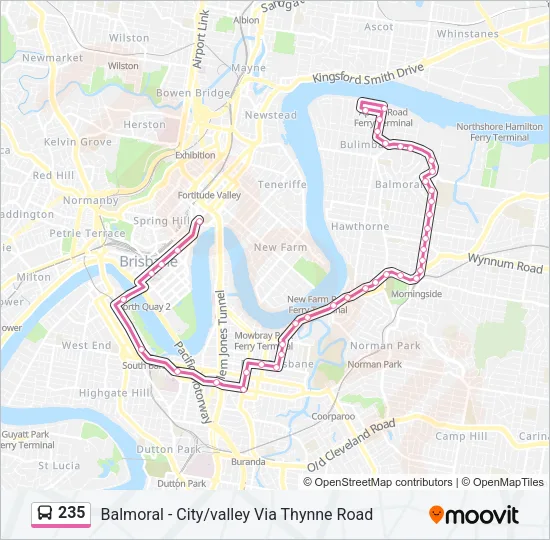 235 Bus Line Map