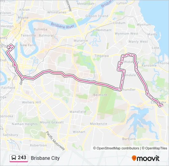 243 Bus Line Map