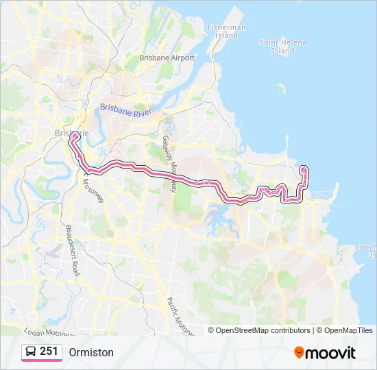 251 Bus Line Map