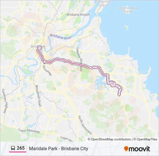 265 Bus Line Map