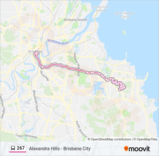 267 Bus Line Map