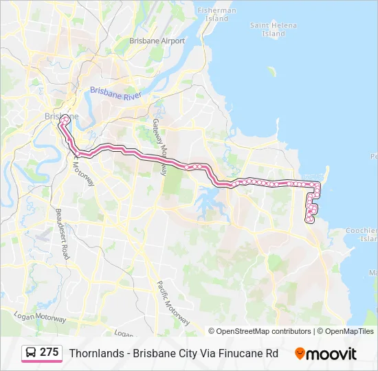 275 Bus Line Map
