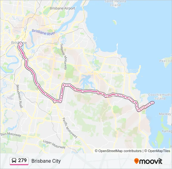 279 Bus Line Map
