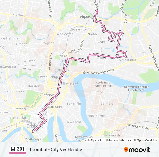 301 Bus Line Map