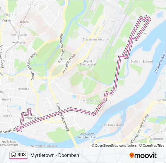 303 Bus Line Map