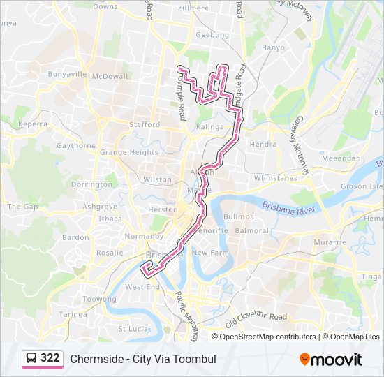 322 Bus Line Map