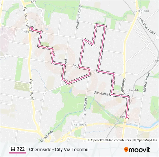 322 Bus Line Map