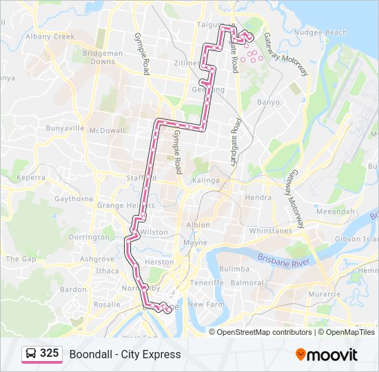 325 bus Line Map