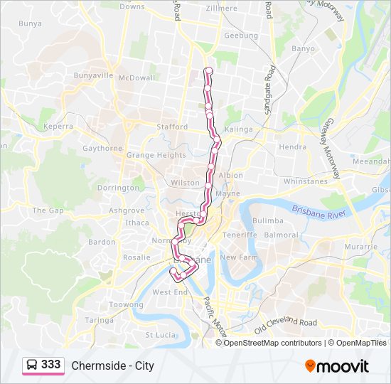 333 Bus Line Map