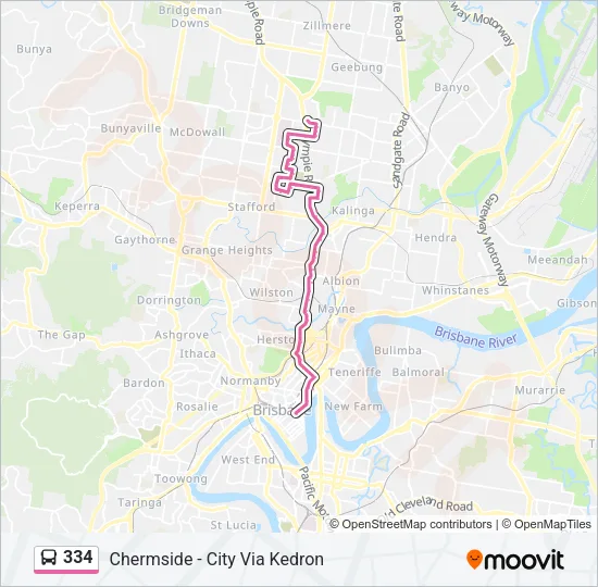334 Bus Line Map