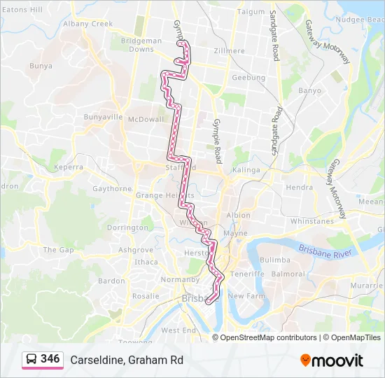 346 Bus Line Map