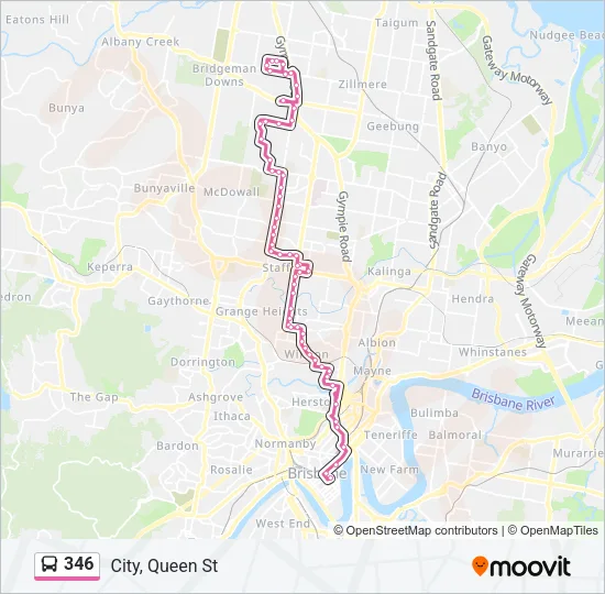 346 Bus Line Map
