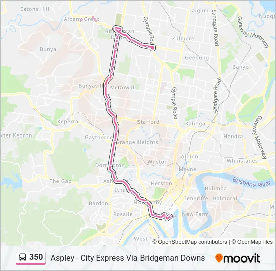 350 Bus Line Map