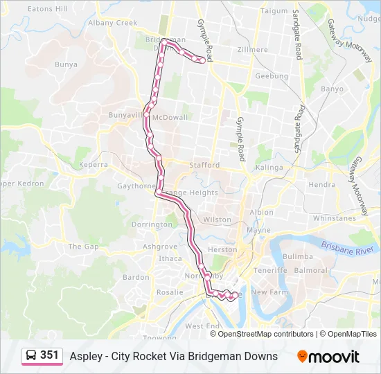 351 Bus Line Map