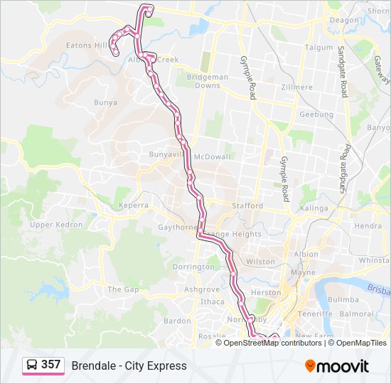 357 Bus Line Map