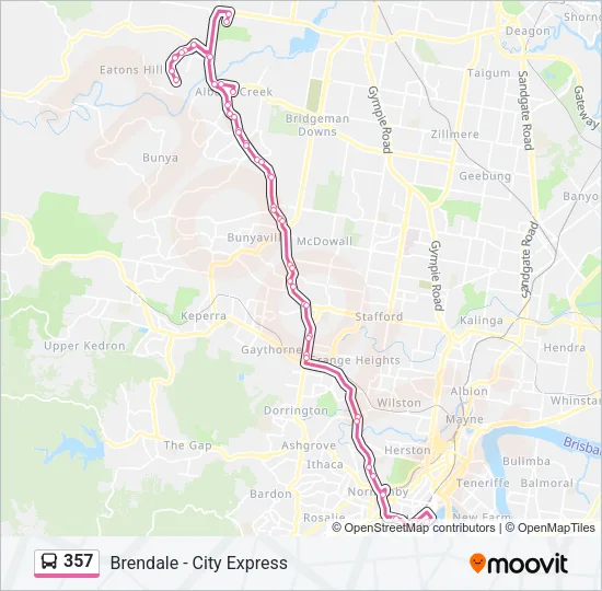 357 Bus Line Map