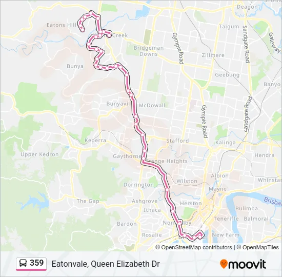 359 Bus Line Map