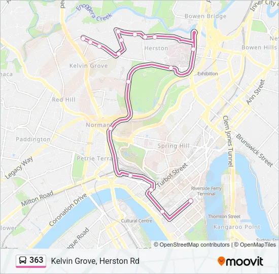 363 Bus Line Map
