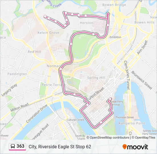 363 Bus Line Map