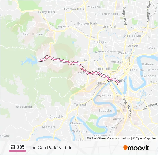 Translink Route 390 Map.pdf 385 Route: Schedules, Stops & Maps - The Gap Park 'N' Ride (Updated)
