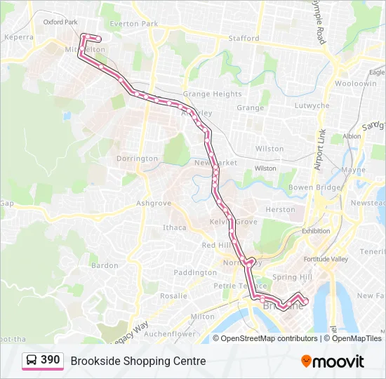 390 Bus Line Map