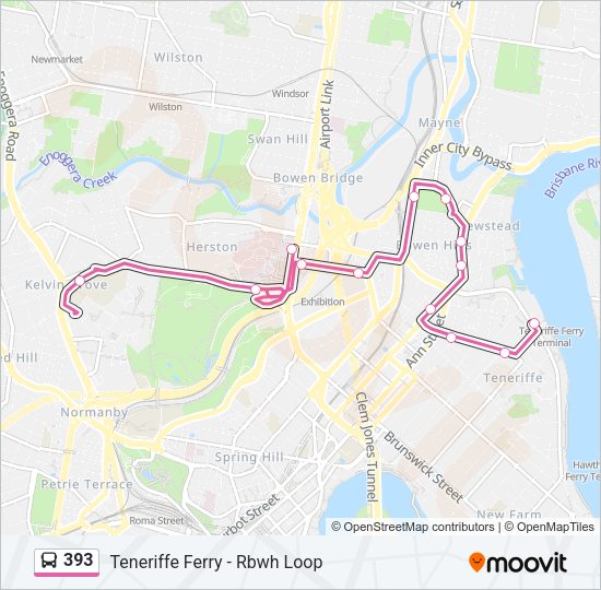 393 Bus Line Map