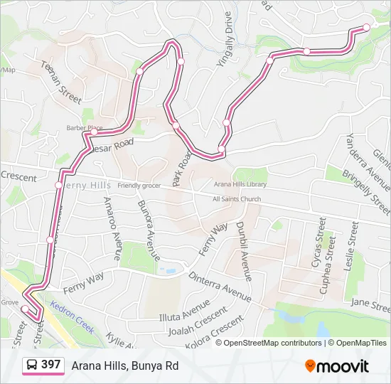 397 Bus Line Map