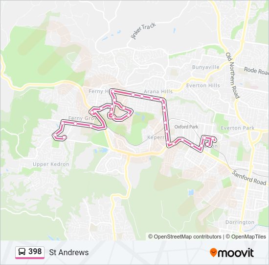 398 Bus Line Map