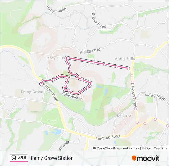 398 Bus Line Map