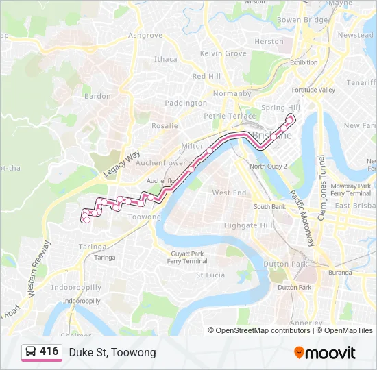 416 Bus Line Map
