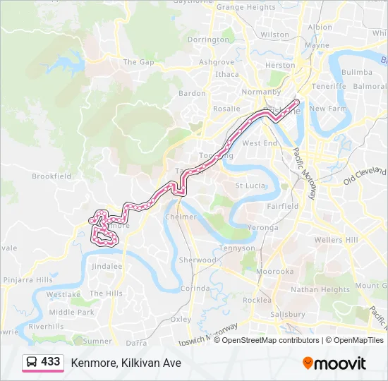 433 Bus Line Map