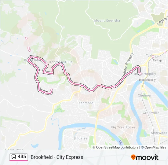 435 Bus Line Map