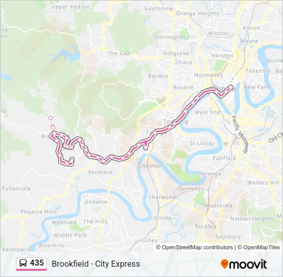435 Bus Line Map