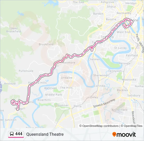 444 Bus Line Map