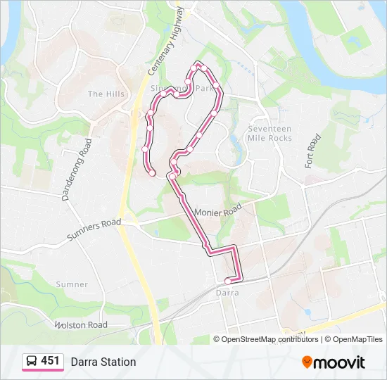 451 Bus Line Map