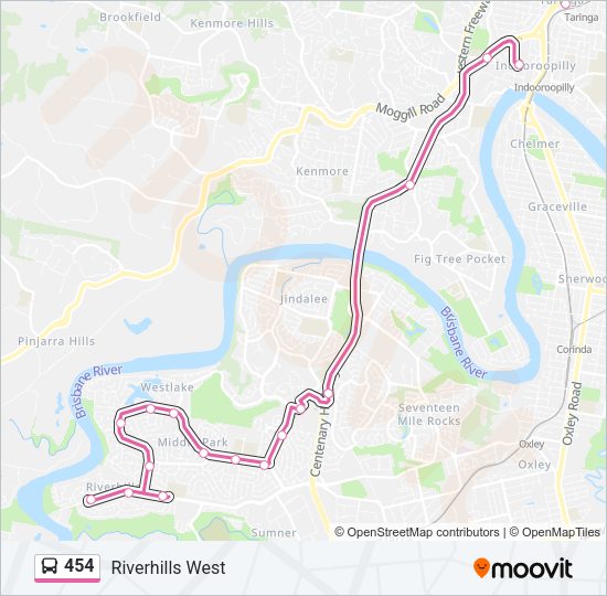 454 bus Line Map