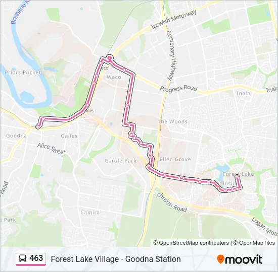 463 Bus Line Map