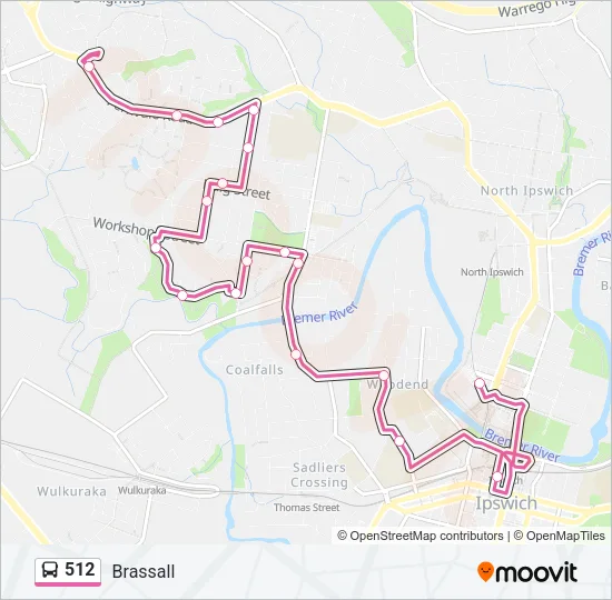 512 Bus Line Map