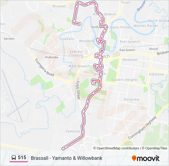 515 Bus Line Map
