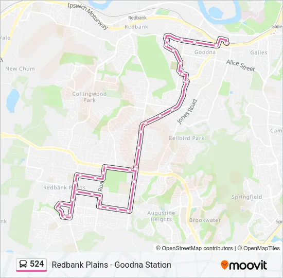 524 Bus Line Map