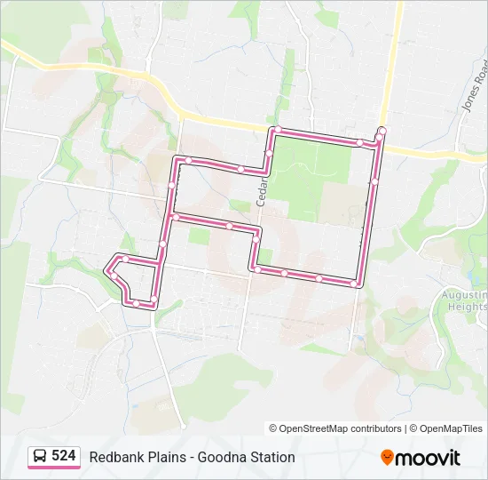 524 Bus Line Map