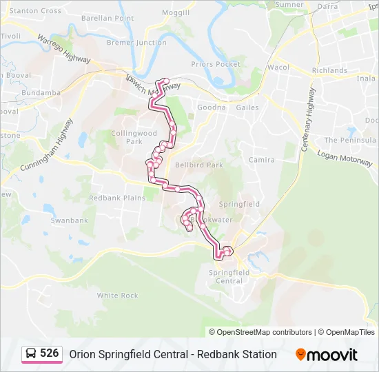 526 Bus Line Map