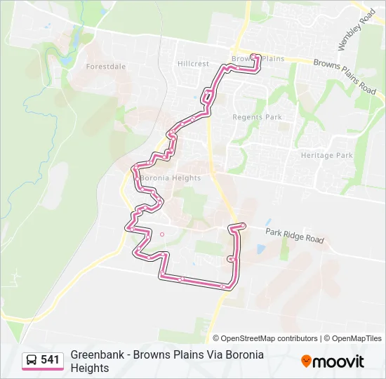 541 Bus Line Map