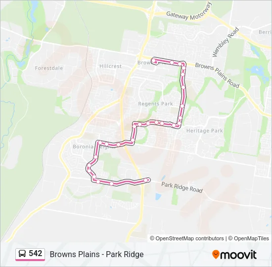 542 Bus Line Map