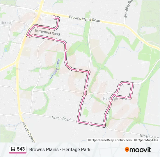 543 Bus Line Map